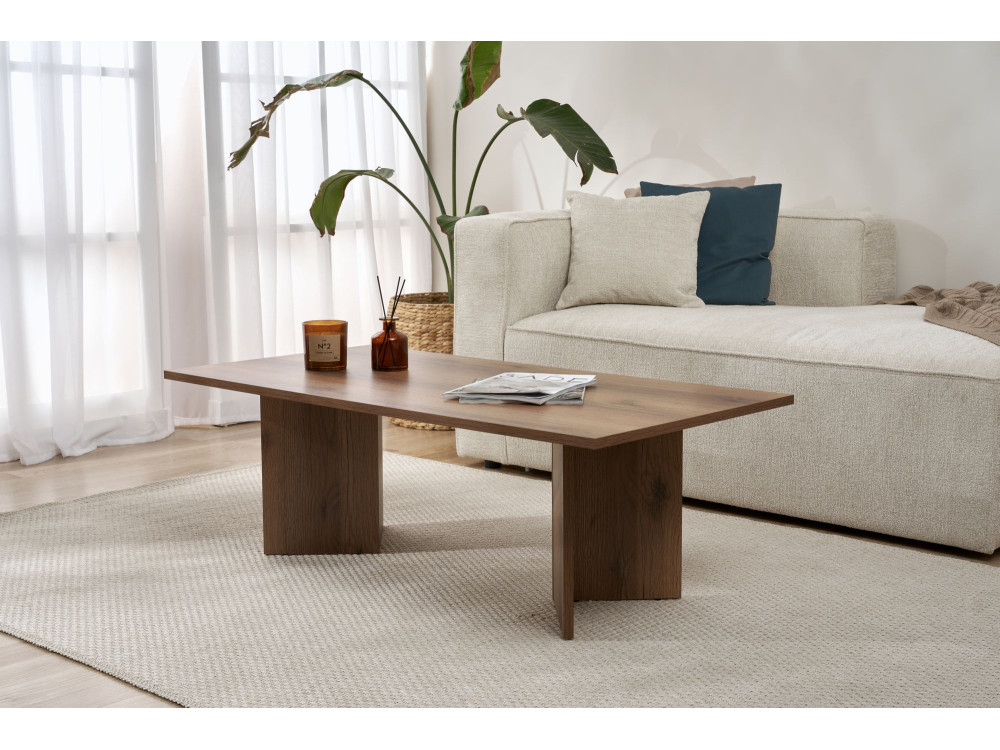 Houten salontafel "Sabin" - 60 x 119 x 40 cm - Walnoot