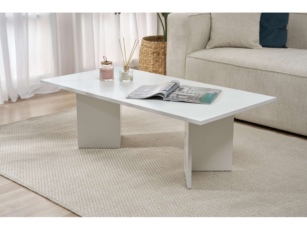 Houten salontafel "Sabin" 119 x 60 x 40 cm - Wit