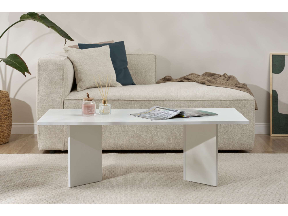 Houten salontafel "Sabin" 119 x 60 x 40 cm - Wit