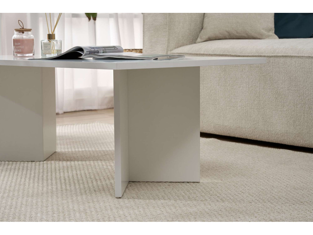 Houten salontafel "Sabin" 119 x 60 x 40 cm - Wit