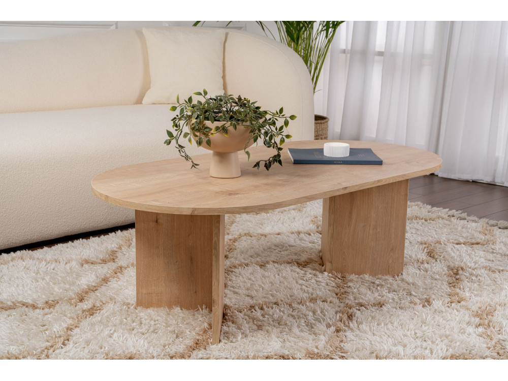 Houten salontafel "Sand" - 60 x 119 x 40 cm - Saffier Eiken