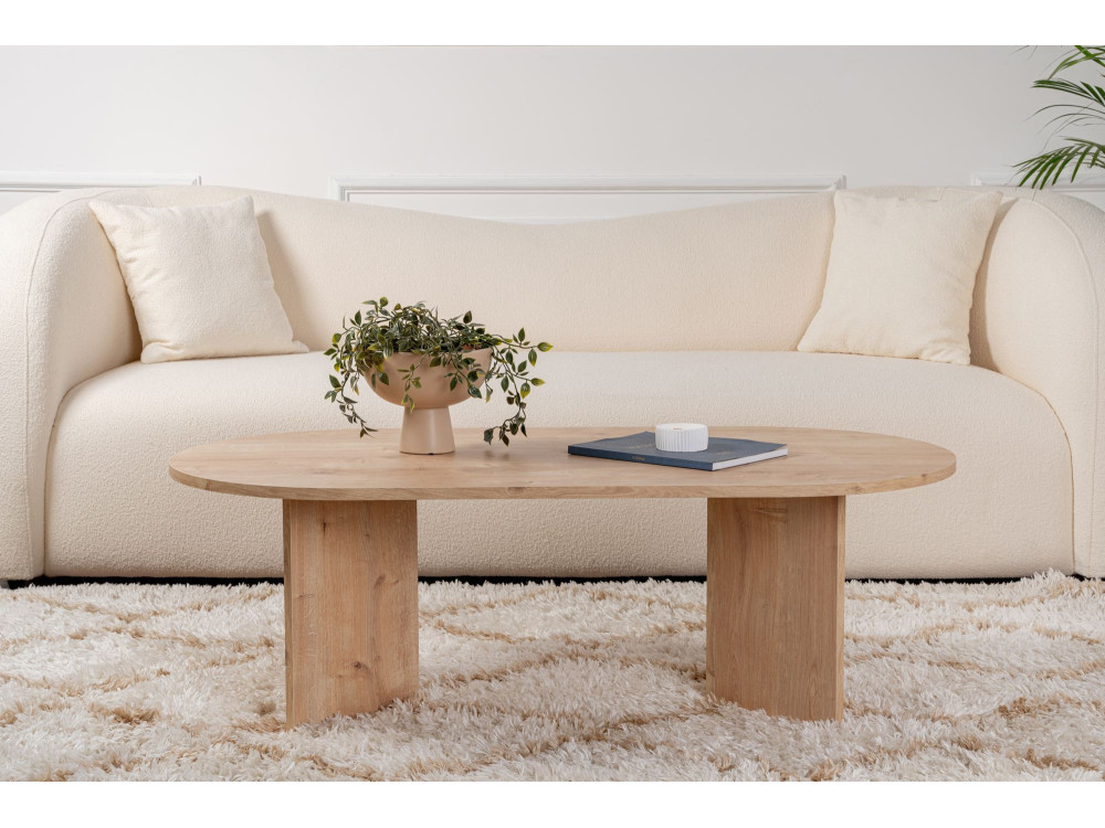 Houten salontafel "Sand" - 60 x 119 x 40 cm - Saffier Eiken