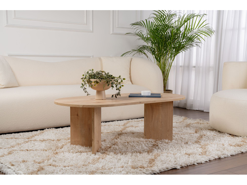 Houten salontafel "Sand" - 60 x 119 x 40 cm - Saffier Eiken