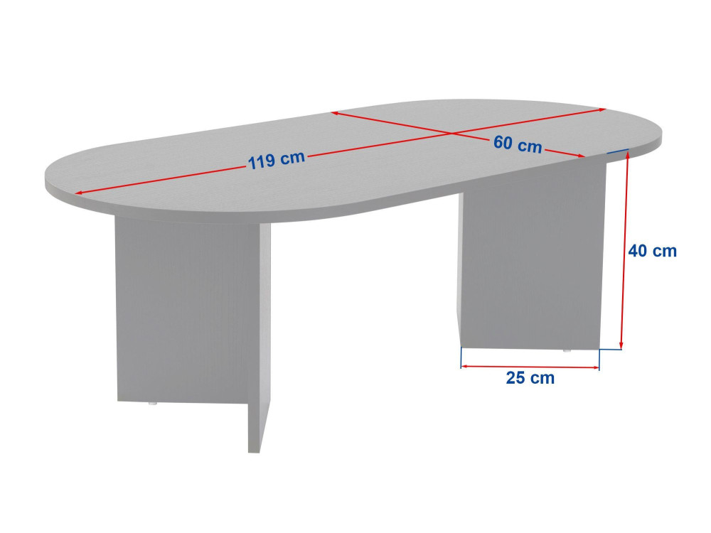 Houten salontafel "Sand" - 60 x 119 x 40 cm - Saffier Eiken