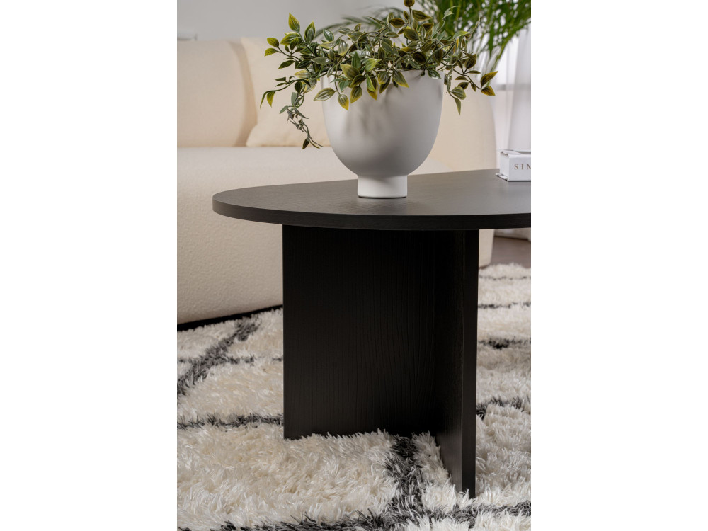 Houten salontafel "Sand" - 60 x 119 x 40 cm - Zwart hout