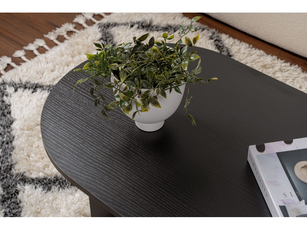 Houten salontafel "Sand" - 60 x 119 x 40 cm - Zwart hout