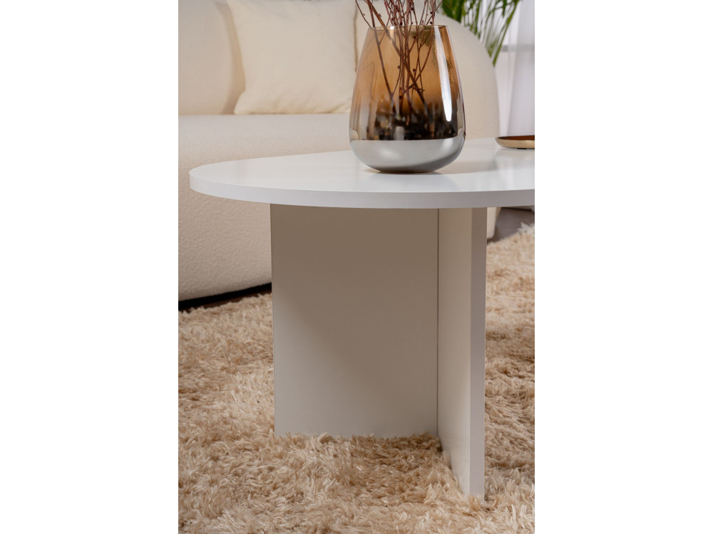 Houten salontafel "Sand" - 60 x 119 x 40 cm - Wit
