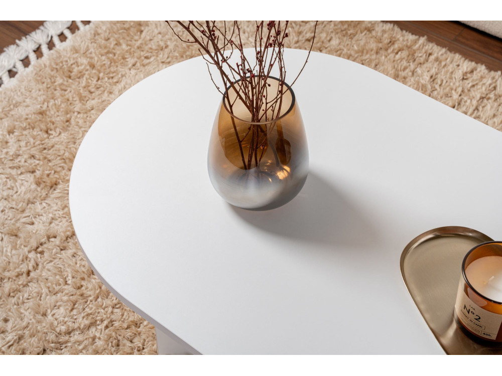 Houten salontafel "Sand" - 60 x 119 x 40 cm - Wit