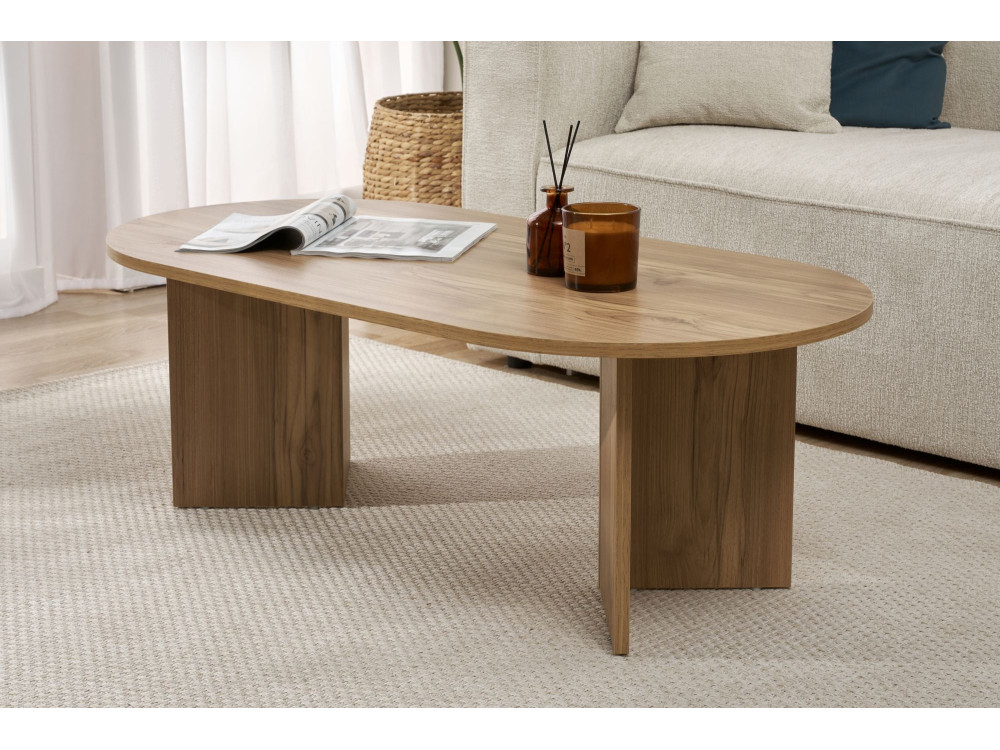 Houten salontafel "Sand" - 60 x 119 x 40 cm - Eiken