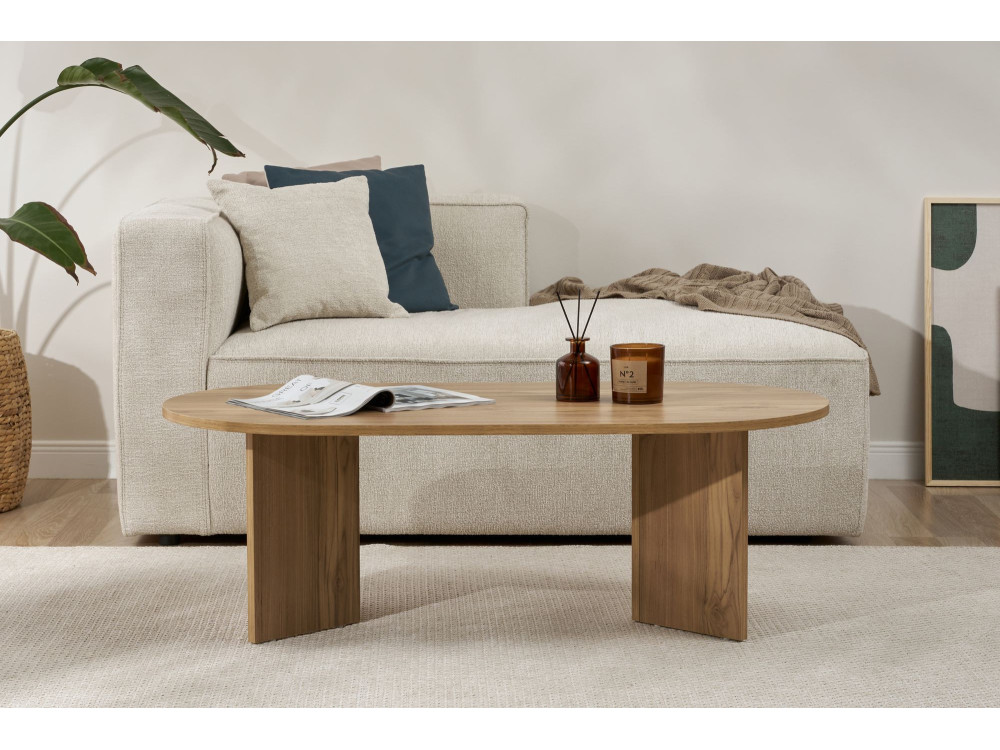 Houten salontafel "Sand" - 60 x 119 x 40 cm - Eiken