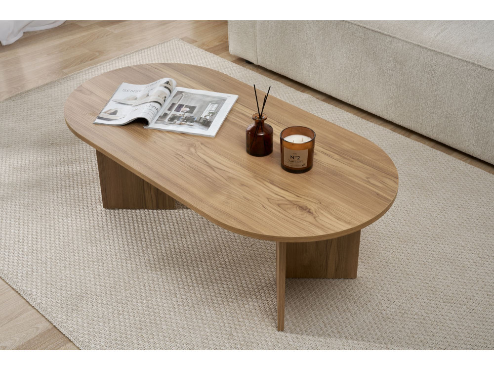 Houten salontafel "Sand" - 60 x 119 x 40 cm - Eiken