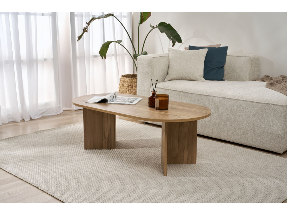 Houten salontafel "Sand" - 60 x 119 x 40 cm - Eiken