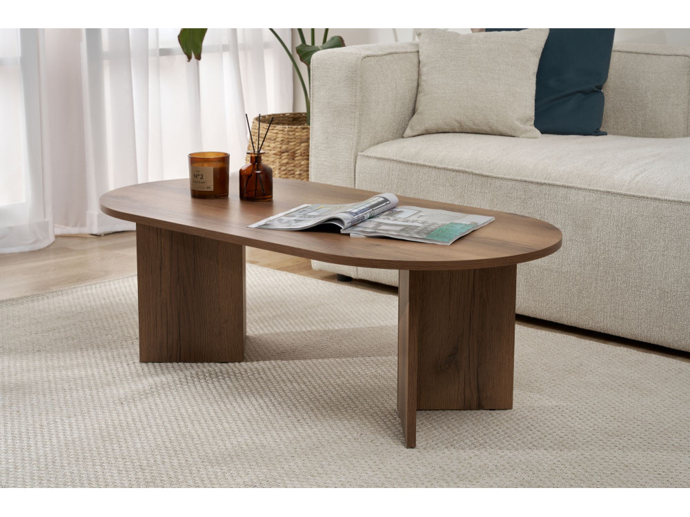 Houten salontafel "Sand" - 60 x 119 x 40 cm - Walnoot
