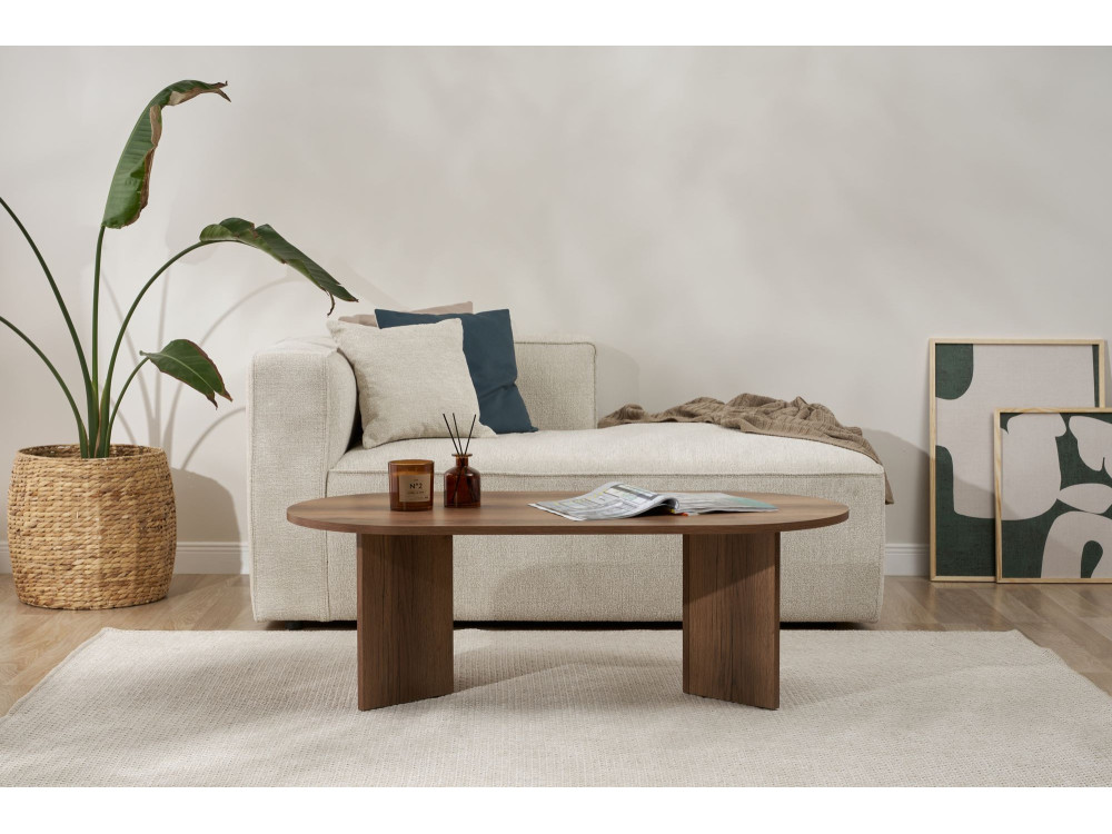 Houten salontafel "Sand" - 60 x 119 x 40 cm - Walnoot