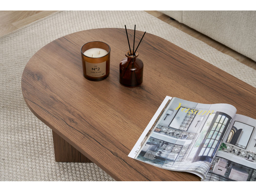 Houten salontafel "Sand" - 60 x 119 x 40 cm - Walnoot
