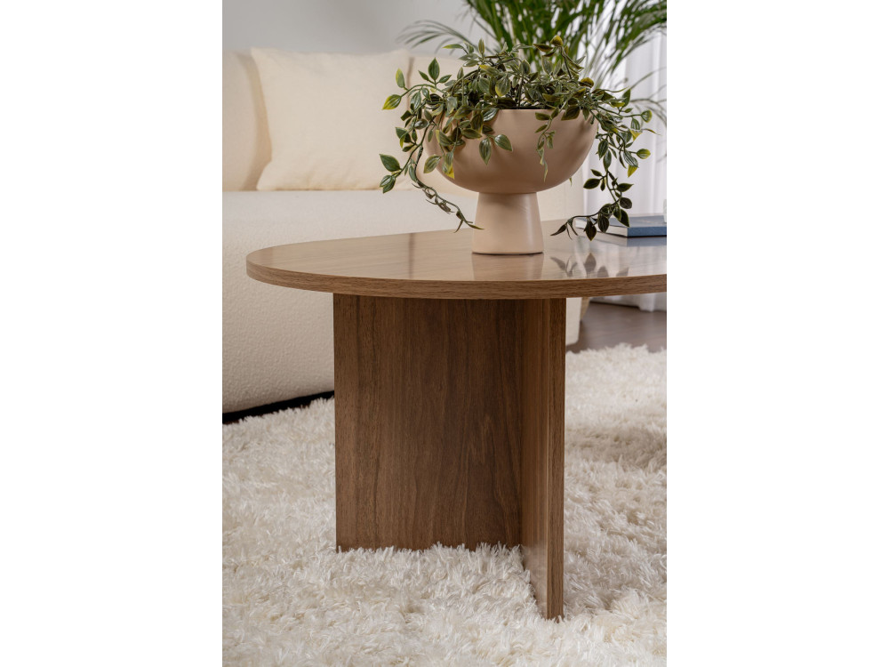 Houten salontafel "Sand" - 60 x 119 x 40 cm - Walnoot