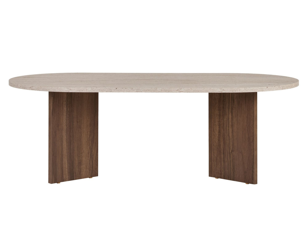 Houten salontafel "Sable" 119 x 60 x 40 cm - Travertin
