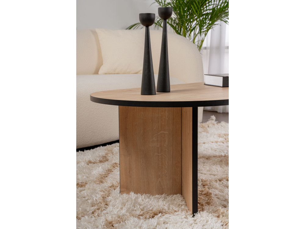 Houten salontafel "Sable" 119 x 60 x 40 cm - Saffier eik