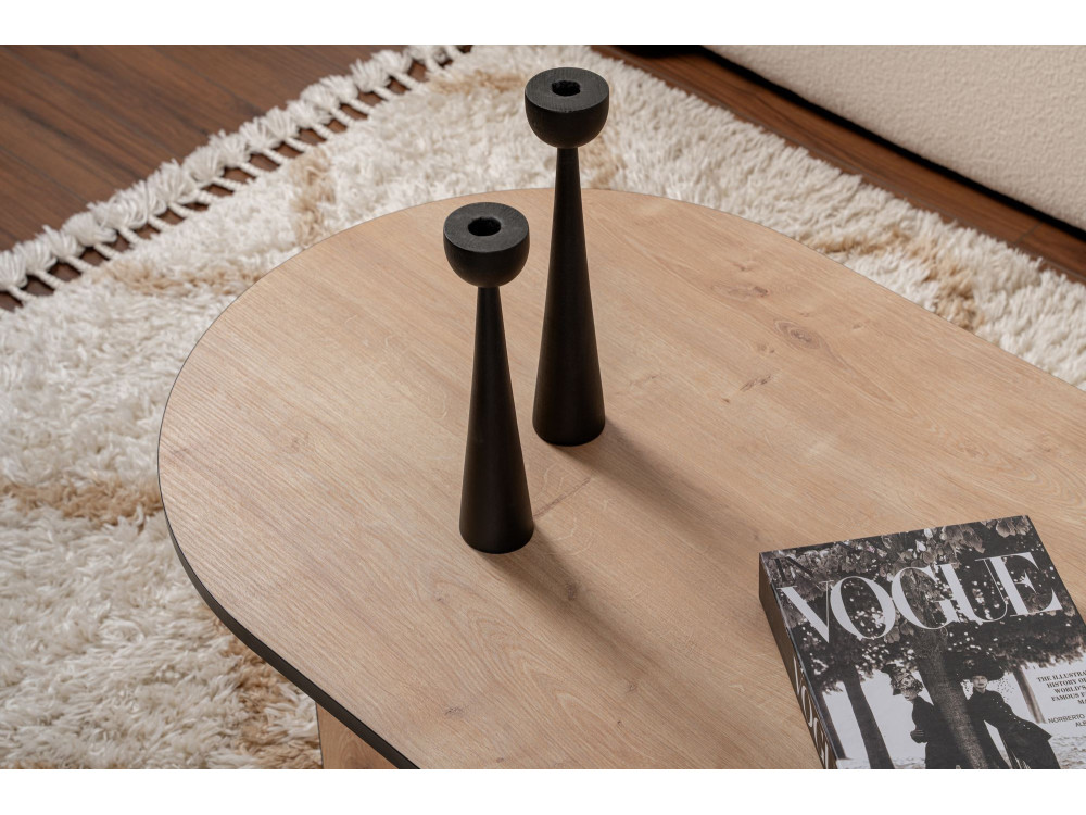Houten salontafel "Sable" 119 x 60 x 40 cm - Saffier eik