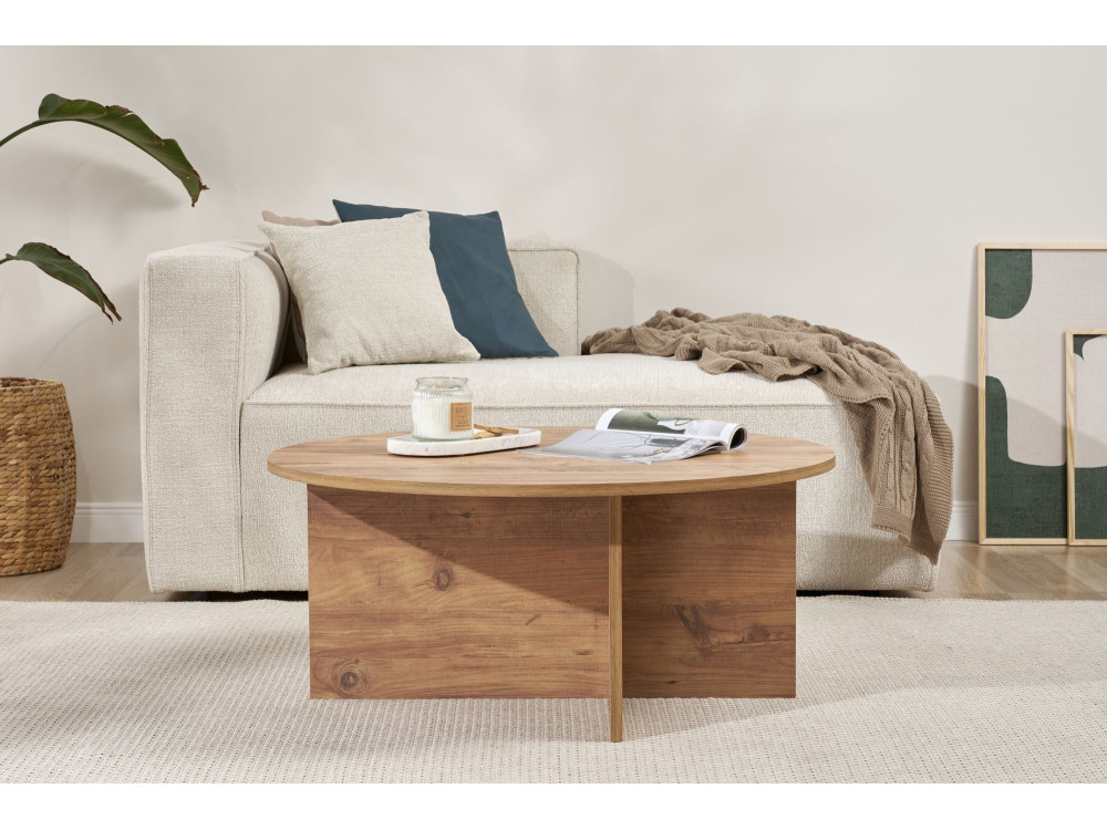 Houten salontafel "Sun" - 90 x 90 x 40 cm - Atlantische den