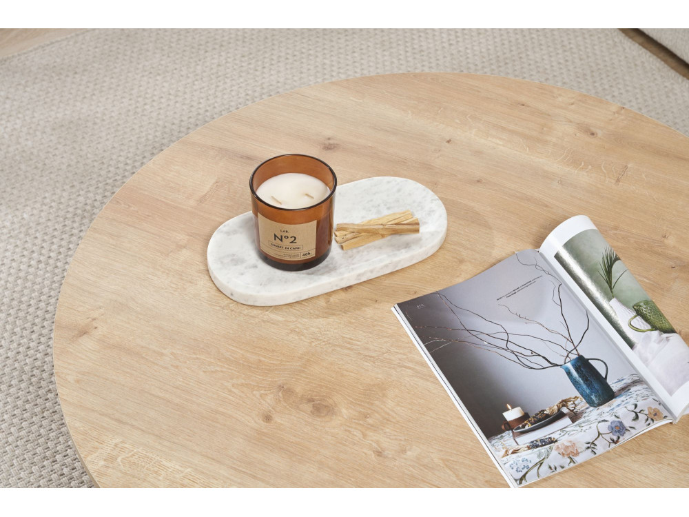 Houten salontafel "Sun" - 90 x 90 x 40 cm - Saffier Eiken