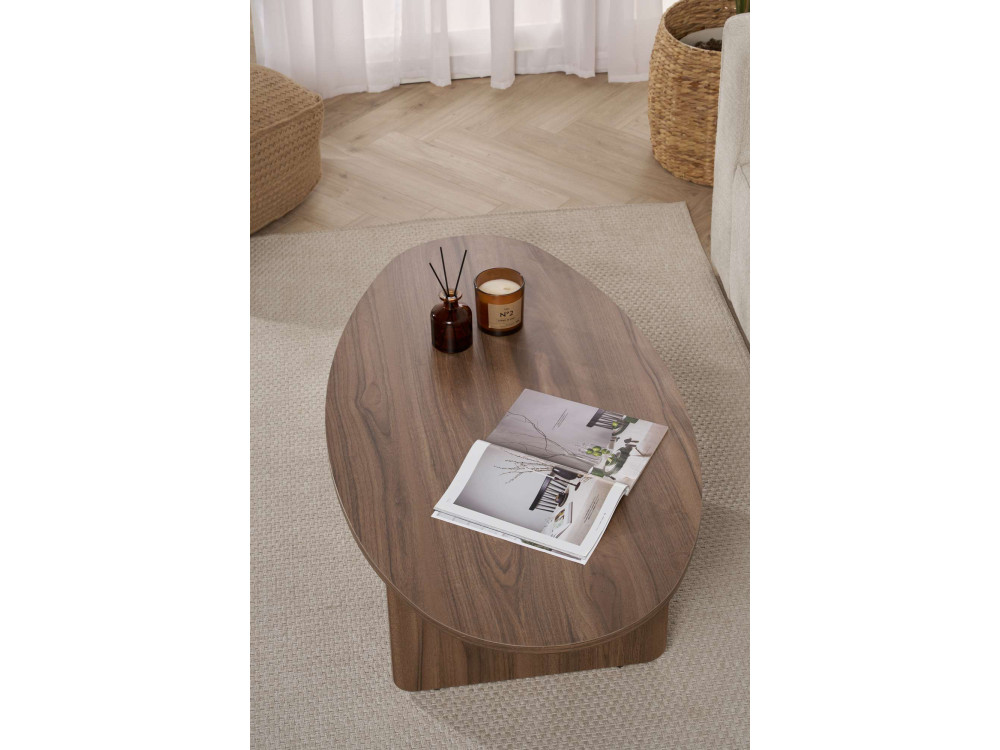 Houten salontafel "Orba" - 120 x 65 x 40 cm - Notelaar