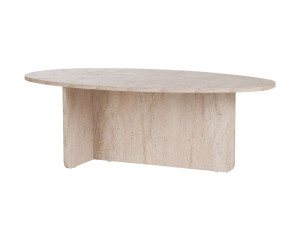 Houten salontafel "Orba" - 120 x 65 x 40 cm - Travertin