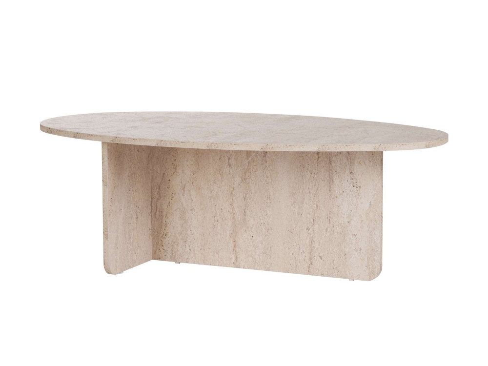 Houten salontafel "Orba" - 120 x 65 x 40 cm - Travertin