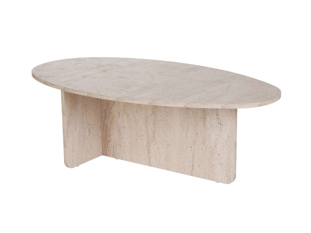 Houten salontafel "Orba" - 120 x 65 x 40 cm - Travertin