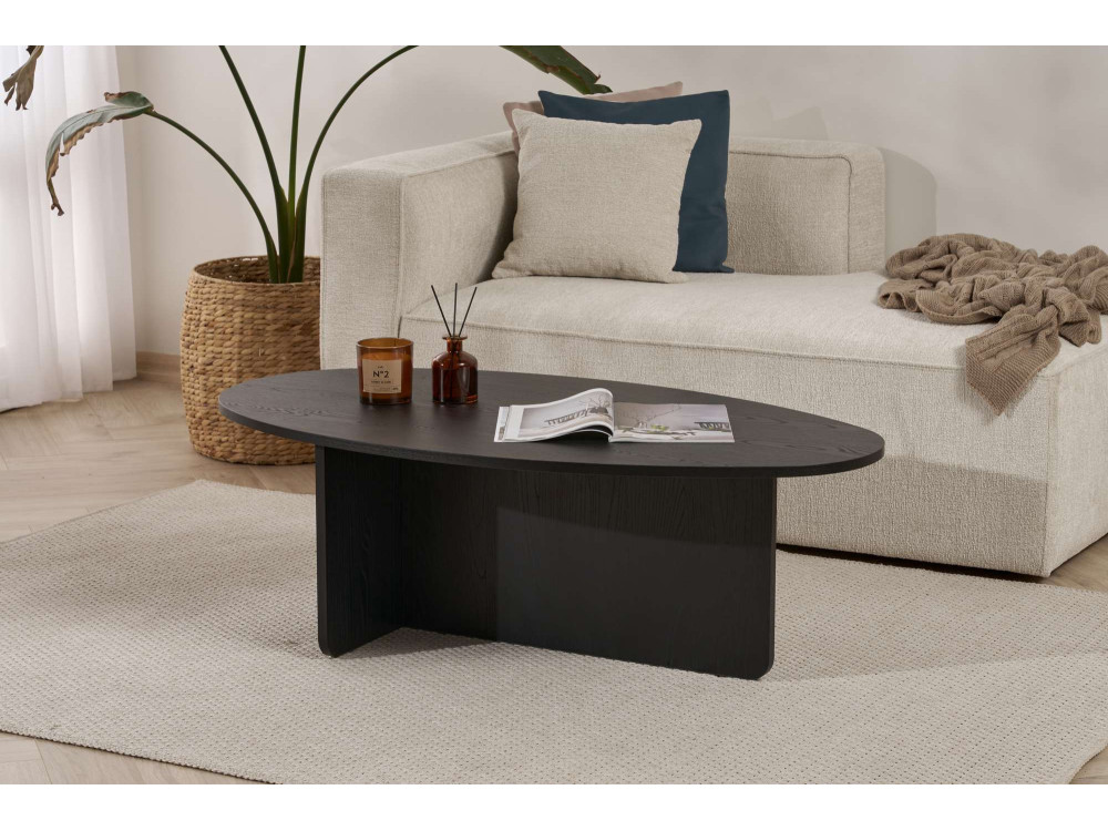 Houten salontafel "Orba" - 120 x 65 x 40 cm - Zwart hout