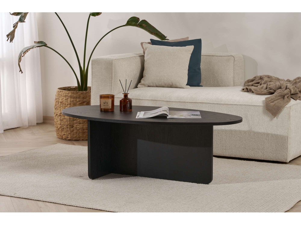 Houten salontafel "Orba" - 120 x 65 x 40 cm - Zwart hout
