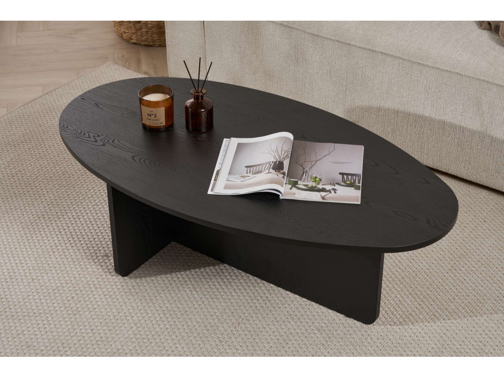 Houten salontafel "Orba" - 120 x 65 x 40 cm - Zwart hout
