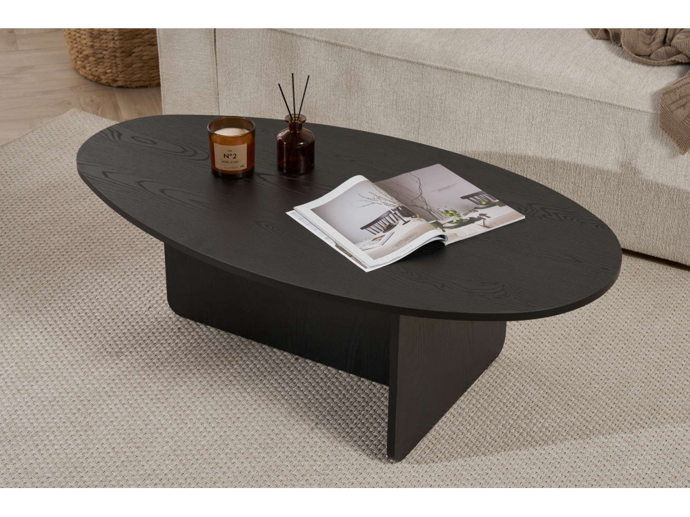 Houten salontafel "Orba" - 120 x 65 x 40 cm - Zwart hout