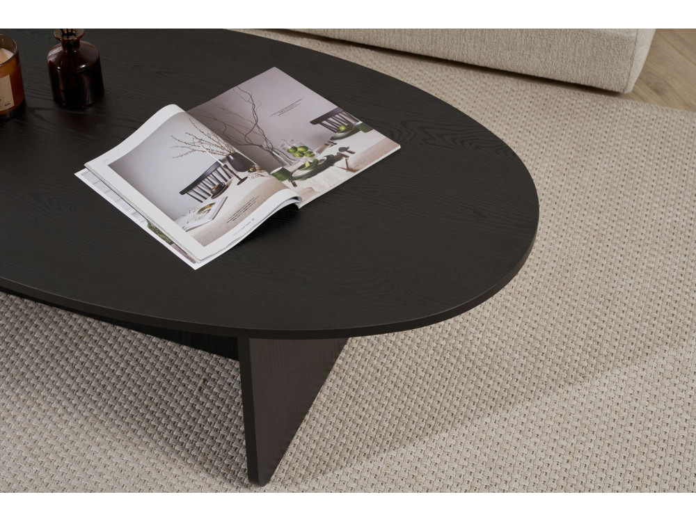 Houten salontafel "Orba" - 120 x 65 x 40 cm - Zwart hout