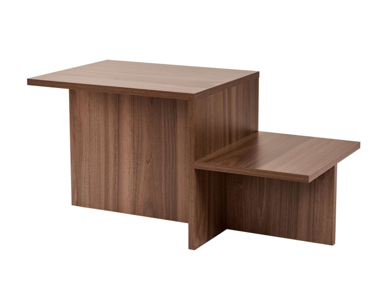 Houten salontafel "Harmony" - 80 x 40 x 40 cm - Notelaar