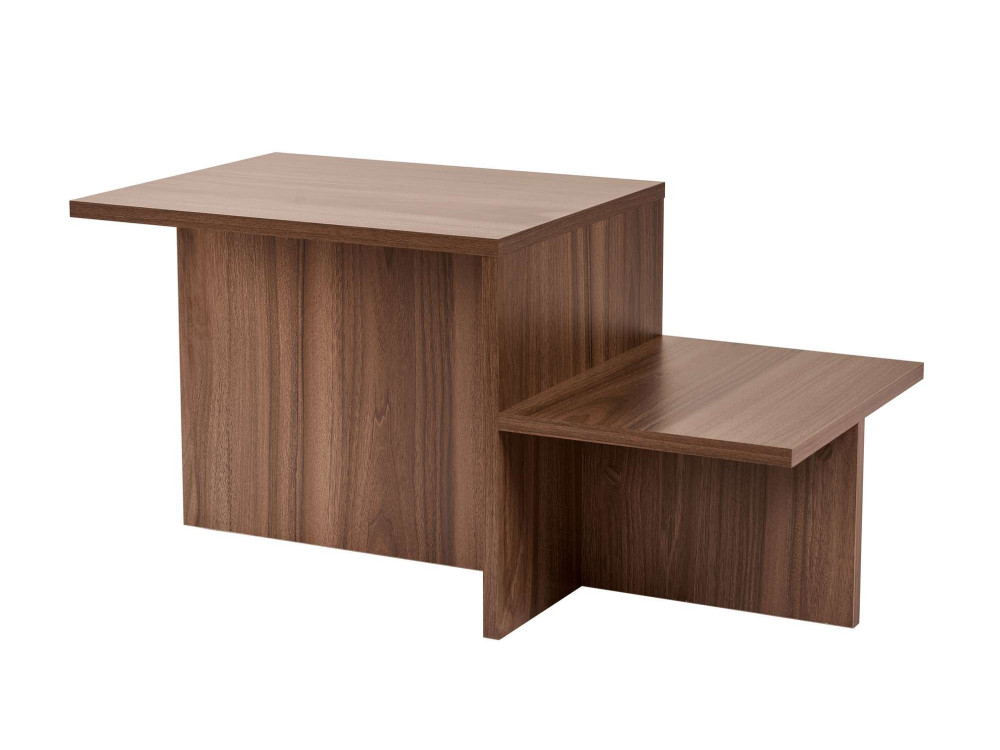 Houten salontafel "Harmony" - 80 x 40 x 40 cm - Notelaar