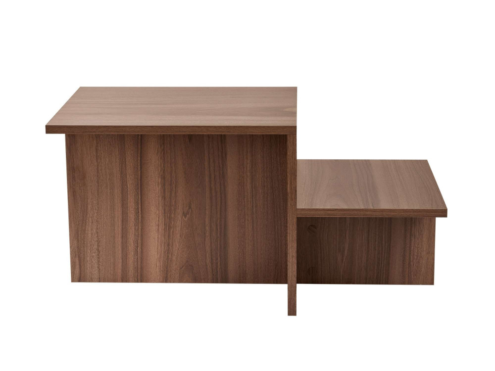 Houten salontafel "Harmony" - 80 x 40 x 40 cm - Notelaar