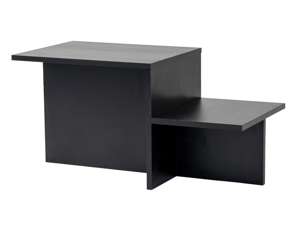 Houten salontafel "Harmony" 80 x 40 x 40 cm - Zwart hout