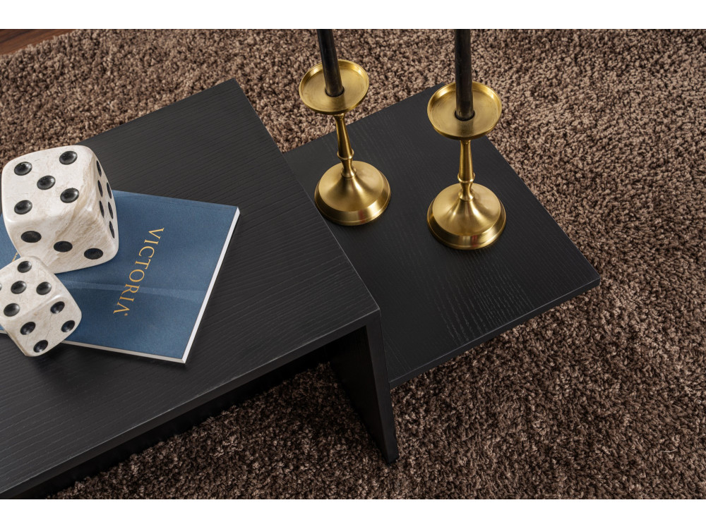 Houten salontafel "Harmony" 80 x 40 x 40 cm - Zwart hout