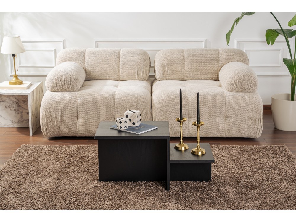 Houten salontafel "Harmony" 80 x 40 x 40 cm - Zwart hout