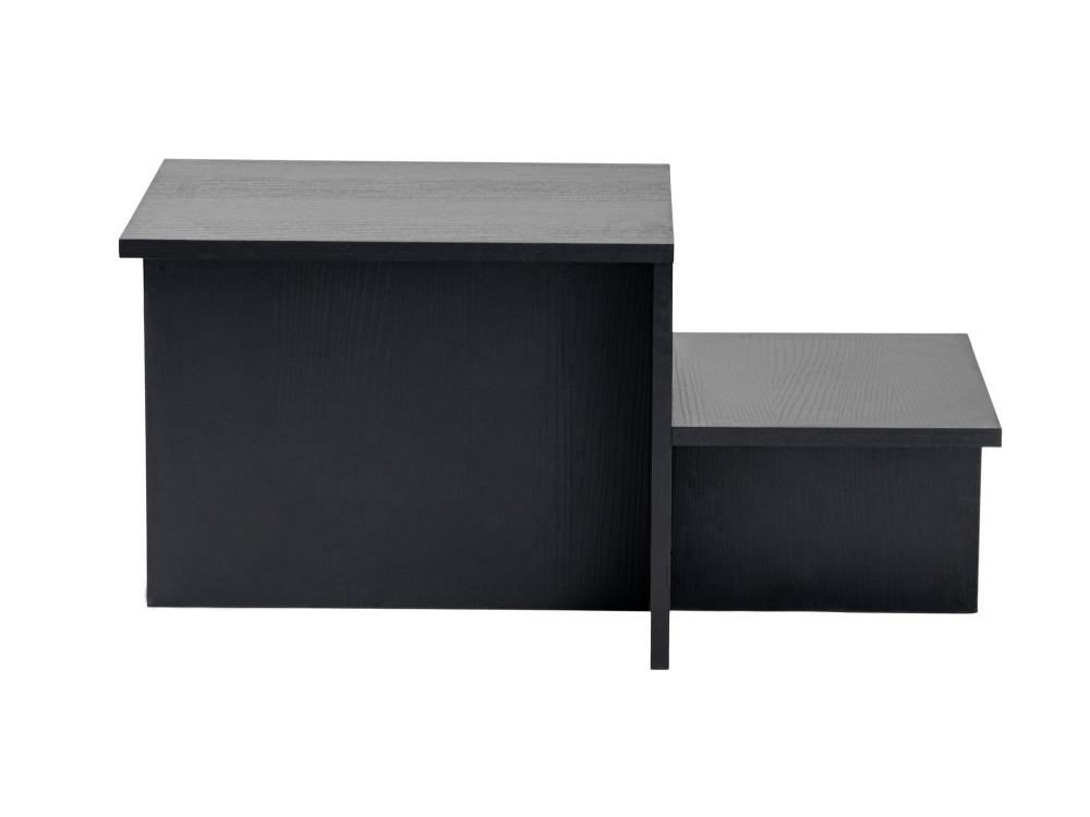 Houten salontafel "Harmony" 80 x 40 x 40 cm - Zwart hout