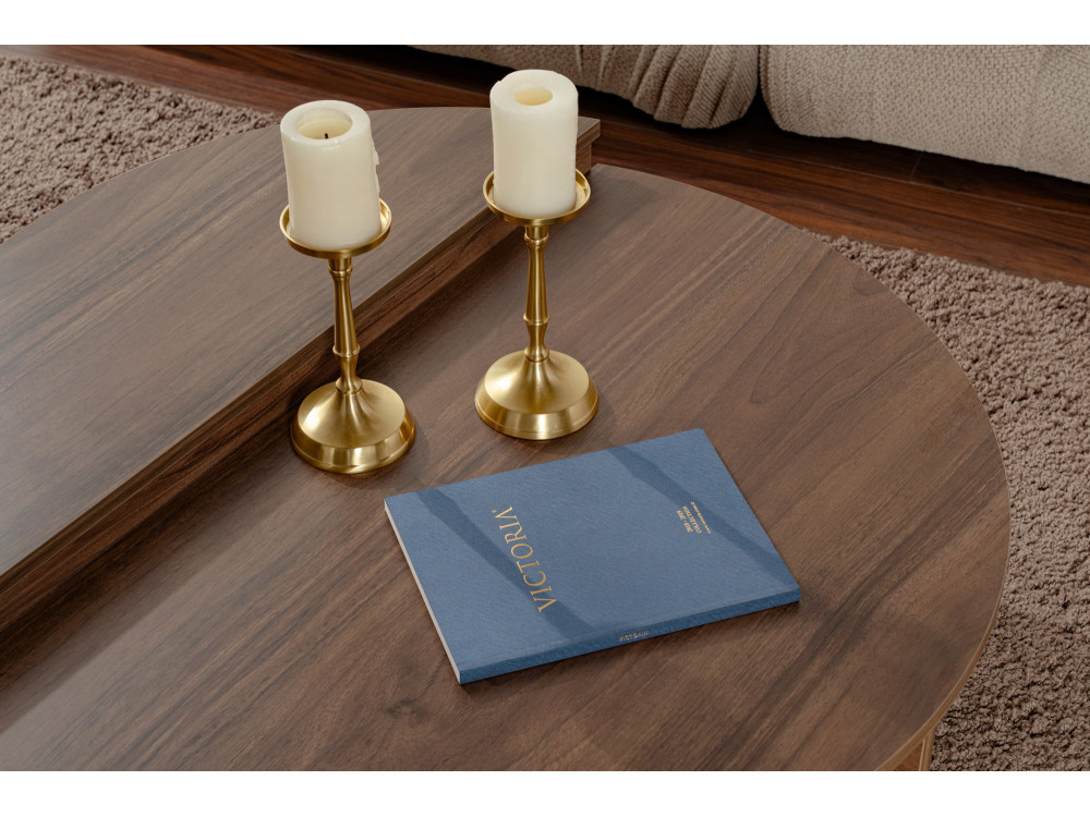 Houten salontafel "Orion" - 90 x 60 x 30 cm - Notelaar