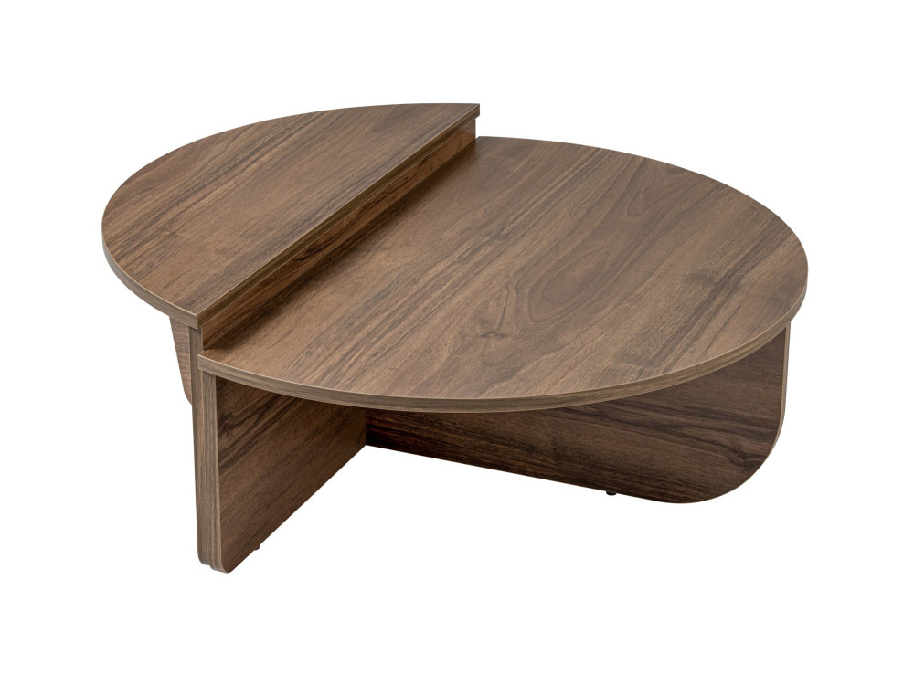 Houten salontafel "Orion" - 90 x 60 x 30 cm - Notelaar