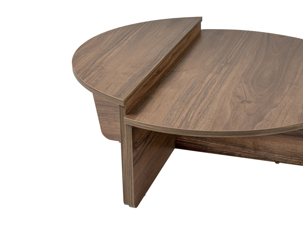 Houten salontafel "Orion" - 90 x 60 x 30 cm - Notelaar