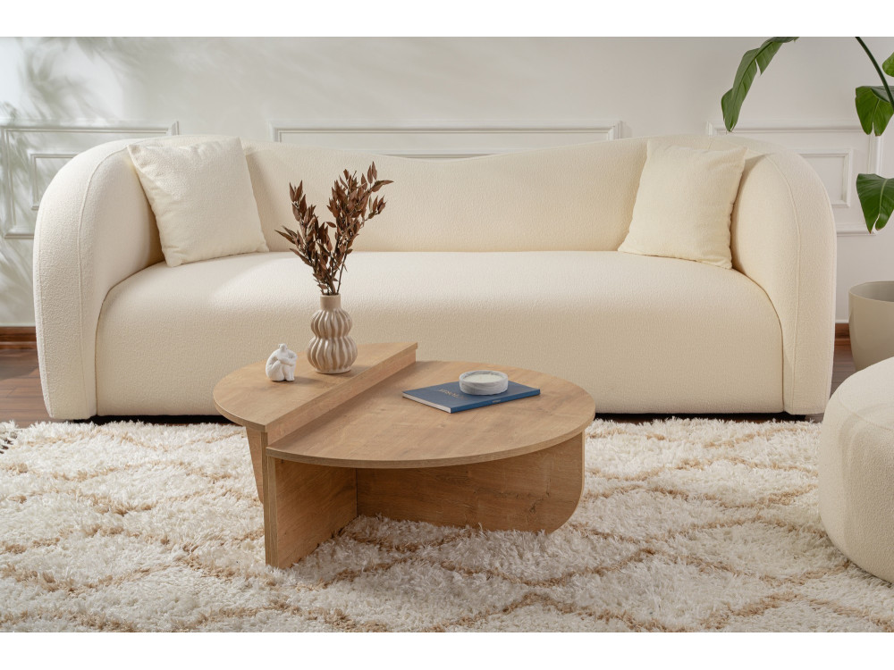 Houten salontafel "Orion" - 90 x 60 x 30 cm - Honing eik