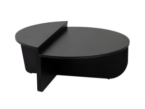 Houten salontafel "Orion" - 90 x 60 x 30 cm - Zwart hout