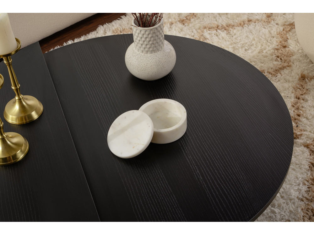 Houten salontafel "Orion" - 90 x 60 x 30 cm - Zwart hout