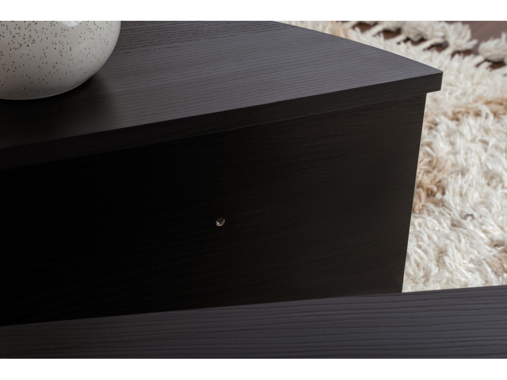 Houten salontafel "Orion" - 90 x 60 x 30 cm - Zwart hout