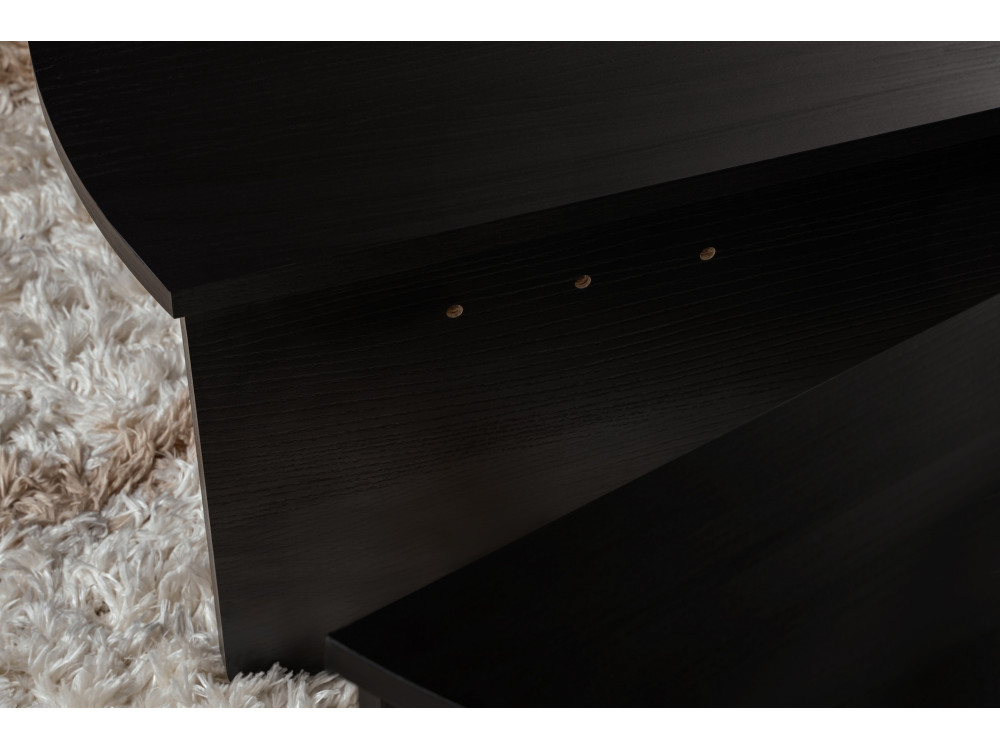 Houten salontafel "Orion" - 90 x 60 x 30 cm - Zwart hout
