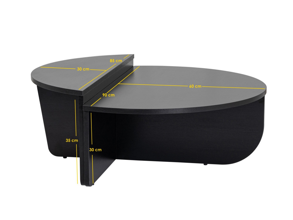 Houten salontafel "Orion" - 90 x 60 x 30 cm - BoisNoir